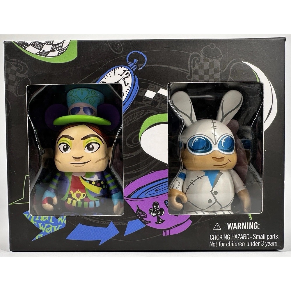 Disney Vinylmation Mad T Party 2 Pack Mad Hatter White Rabbit LE 3000 NIB 2012